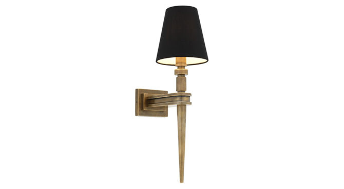 WATERLOO SINGLE WALL LAMP – Vintage Brass Product Image