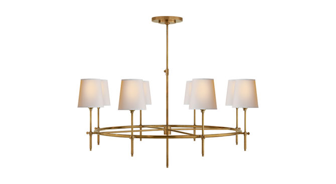 Bryant Large Ring Chandelier Antique Brass Product Image