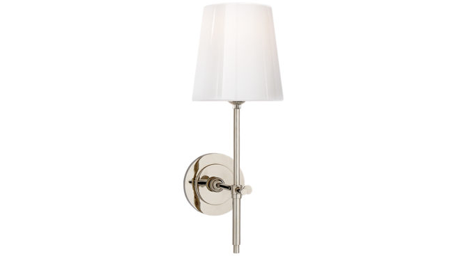 Bryant Large Sconce Polished Nickel with Glass Shade Product Image
