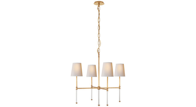 Camille Small Chandelier Antique Brass Product Image