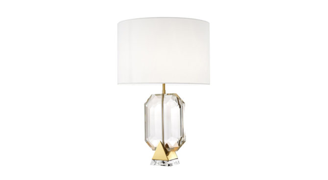 EMERALD TABLE LAMP – Gold (white shade) Product Image