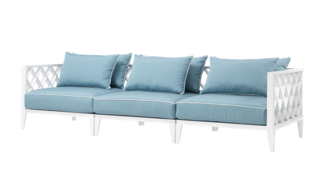 Ocean Club Sofa – White / Blue Product Image