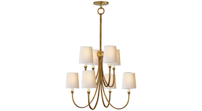 Reed Large Chandelier Brass Product Image