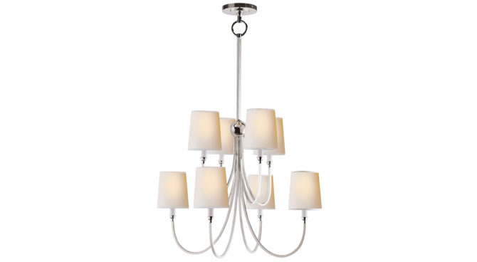 Reed Large Chandelier Polished Nickel Product Image