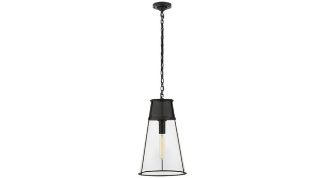 Robinson Large Pendant Bronze with Clear Glass Product Image