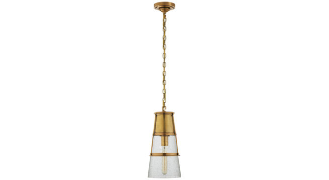 Robinson Medium Pendant Brass with Seeded Glass Product Image
