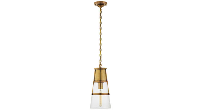 Robinson Medium Pendant Brass with Clear Glass Product Image