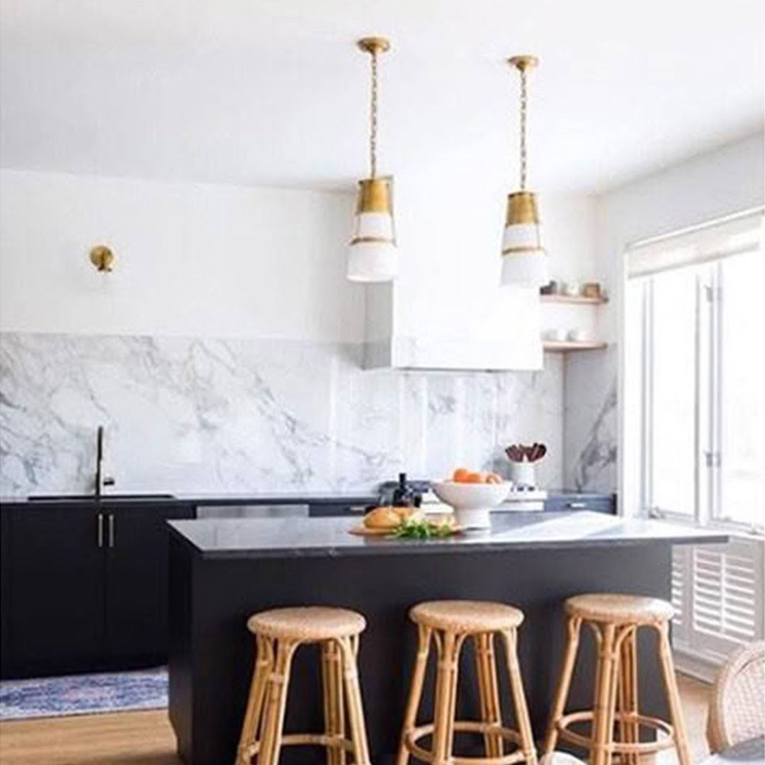 Robinson Small Pendant Brass with White 