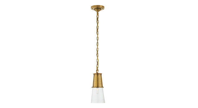 Robinson Small Pendant Brass with Clear Glass Product Image