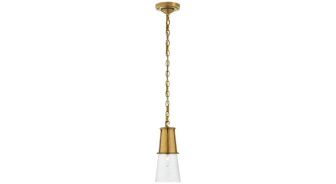 Robinson Small Pendant Brass with Seeded Glass Product Image