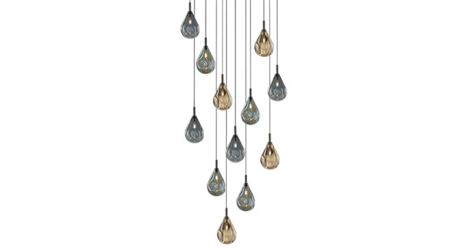 soap mini | chandelier 12 pcs – Blue / Silver / Gold Product Image