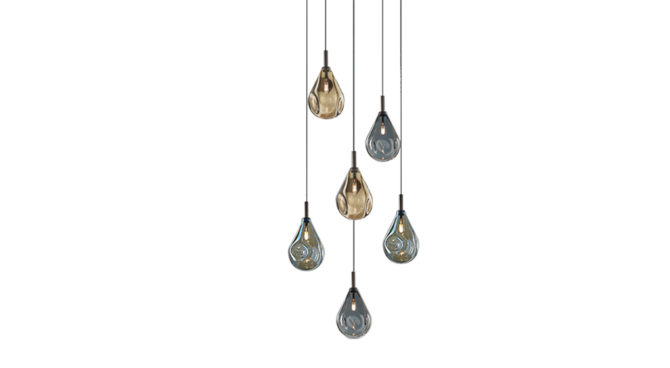 soap mini | chandelier / 6 pcs – Blue / Silver / Gold Product Image