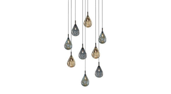 soap mini | chandelier 9 pcs – Blue / Silver / Gold Product Image