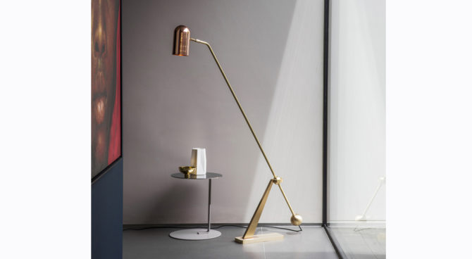 STASIS FLOOR LAMP / Brass and Polished Copper Product Image