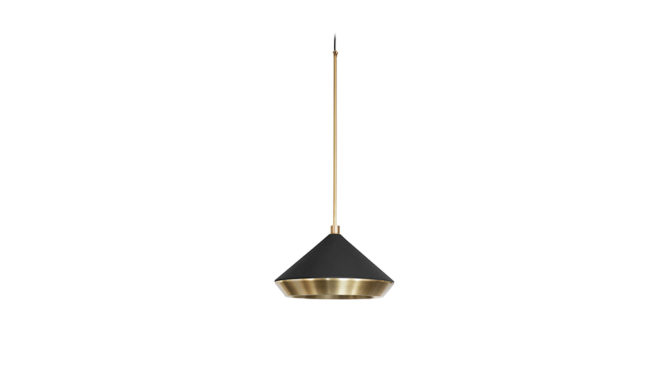 Shear pendant XL / Brass and Black Product Image