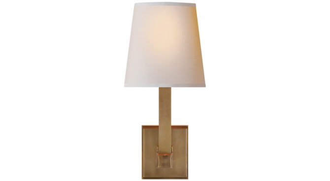 Square Tube Single Sconce Brass Product Image