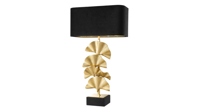 Olivier Table Lamp – Tall – Black Velvet Product Image
