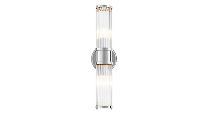 CLARIDGES DOUBLE WALL LAMP – Nickel Product Image