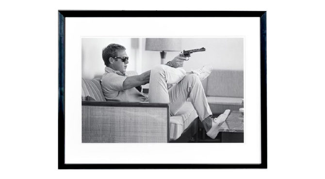 Steve McQueen Take Aim (Black Frame) PRINT – Y090 Product Image