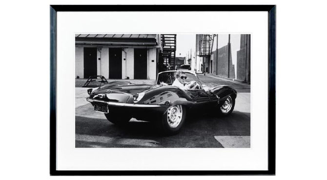 Steve McQueen Jaguar (Black frame) PRINT – Y091 Product Image