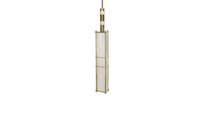 Arbor Pendant / Brass and Matte Old English White Product Image