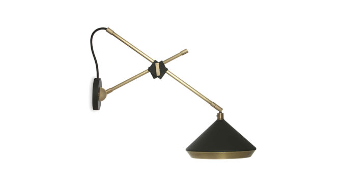 Shear wall light Brass and Black Product Image