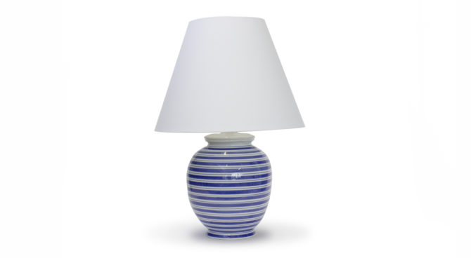 STRIPED CERAMIC – TABLE LAMP / CLEARANCE Product Image