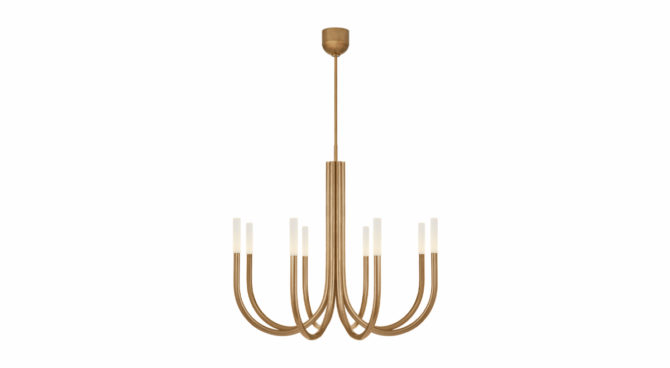 Rousseau Medium Chandelier – Brass Product Image