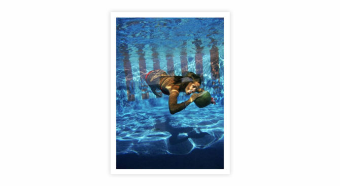 Slim Aarons Underwater Drink  – print Product Image