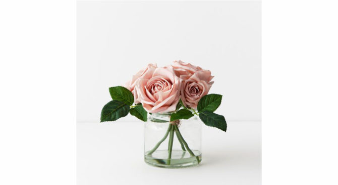 Rose Mix in Vase – Blush Product Image