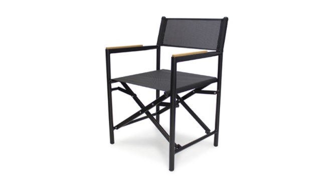 TZ Outdoor Director Dining Chair – Black Product Image