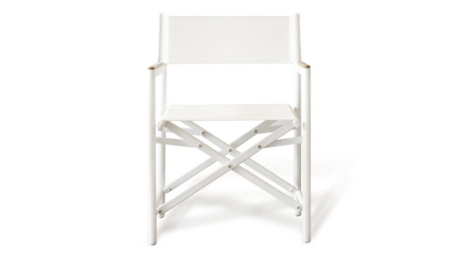 TZ Outdoor Director Dining Chair – White Product Image
