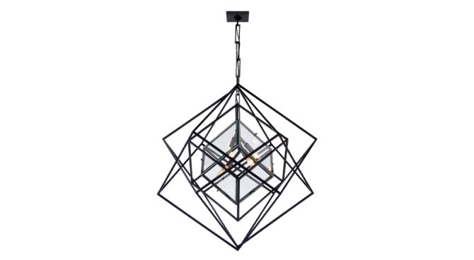Cubist Medium Chandelier in Aged Iron Product Image