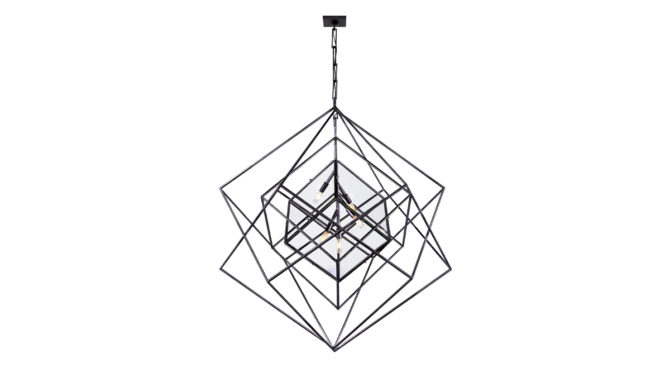 Cubist Large Chandelier in Aged Iron Product Image