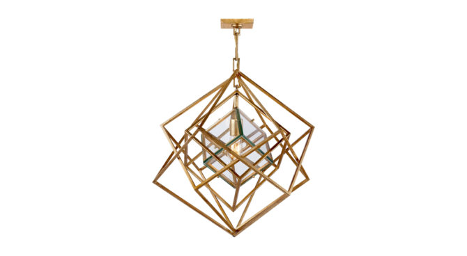 Cubist Small Chandelier in Gild Product Image