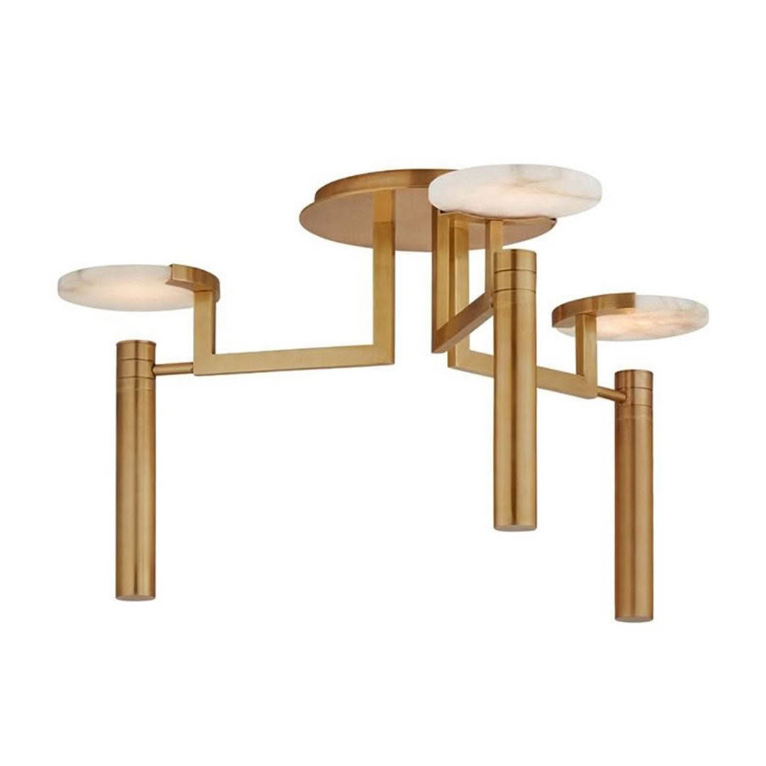 Melange Large Floating Dish SemiFlush Chandelier Brass Trenzseater