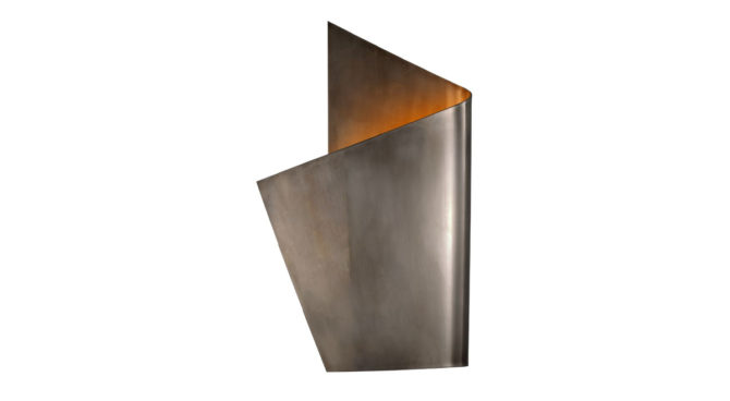 Piel Left Wrapped Sconce – Pewter Product Image