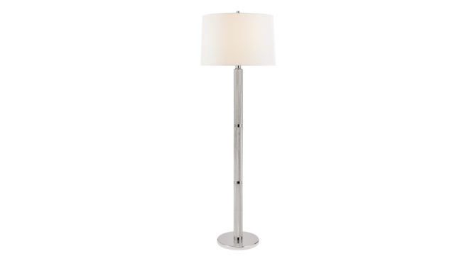Barrett Large Knurled Floor Lamp – Nickel Product Image
