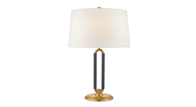 Cody Medium Table Lamp – Natural Brass/Navy Product Image