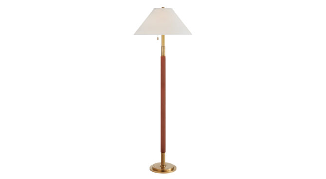 Garner Floor Lamp – Natural Brass / Saddle Product Image
