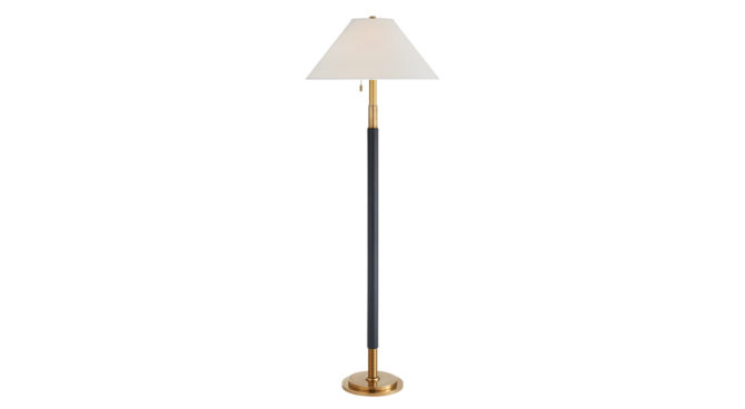 Garner Floor Lamp – Natural Brass/Navy Product Image