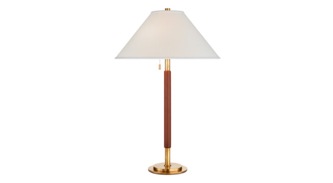 Garner Table Lamp – Natural Brass/Saddle Product Image