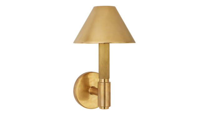 Barrett Small Single Knurled Sconce – Brass Product Image