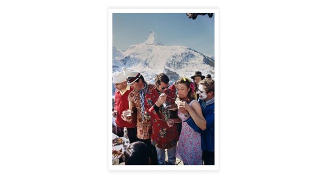Slim Aarons Zermatt Skiing – print Product Image