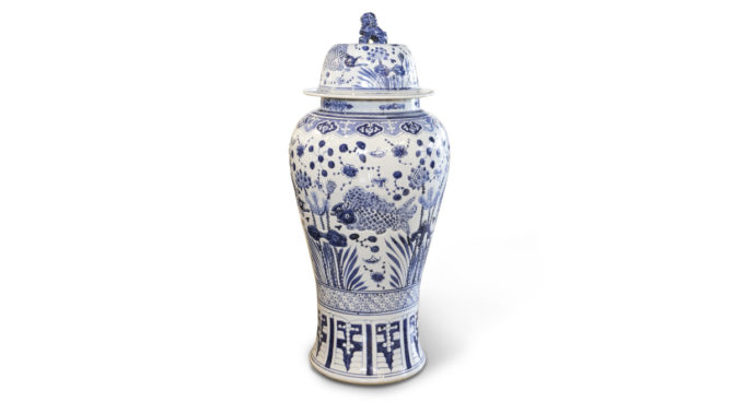 GINGER TEMPLE JAR 110 – BLUE/WHITE Product Image