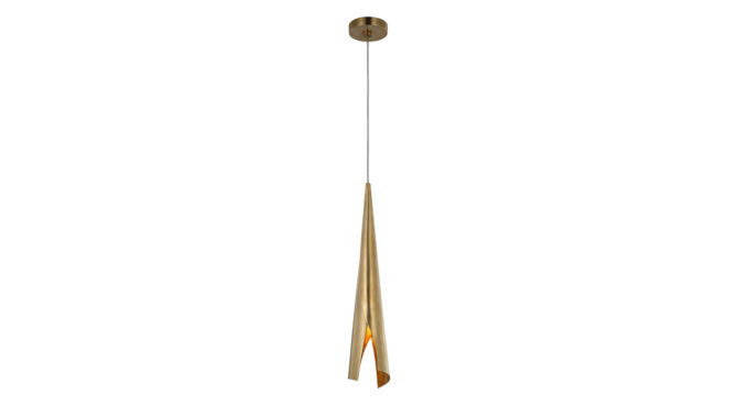 Piel Small Wrapped Pendant – Brass Product Image