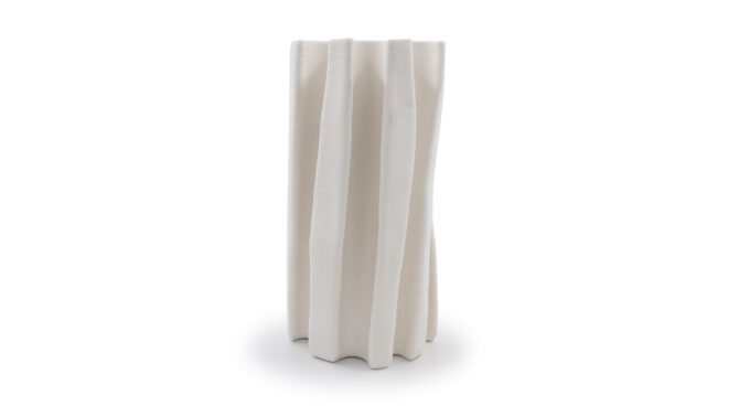 Box Pleat Vase Ivory – Medium Product Image