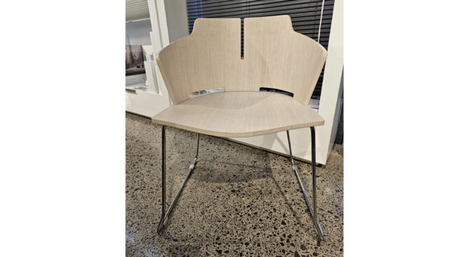 Prima Chair – Fixed Base – Whitened Oak – Auckland Product Image